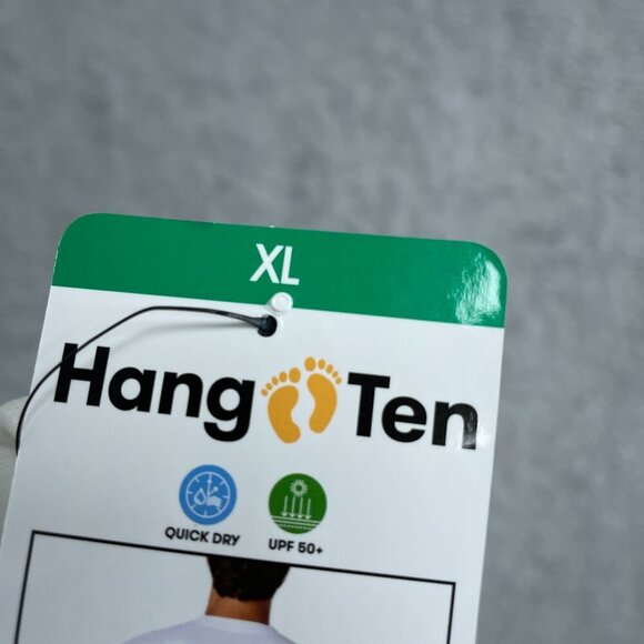 NEW Hang Ten Men's XL White Long Sleeve Shirt UPF 50+ Quick Dry - Picture 7 of 9